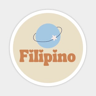 Philippines Proud Filipino with Blue Planet Magnet